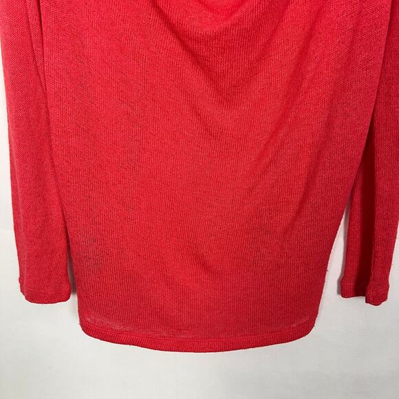 Divided Open Back Red Knit High-Low Sweater Size S Oversized - Picture 8 of 11
